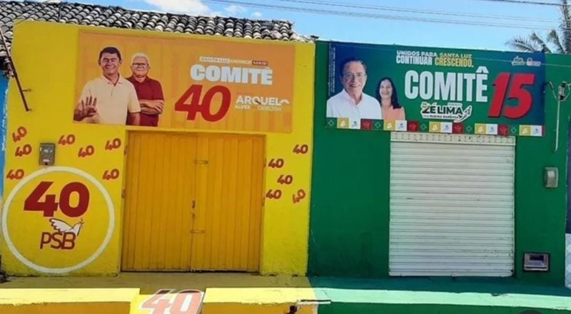 Comitê de campanha dos dois candidatos em Santa Luz no Piauí / Foto: Reprodução