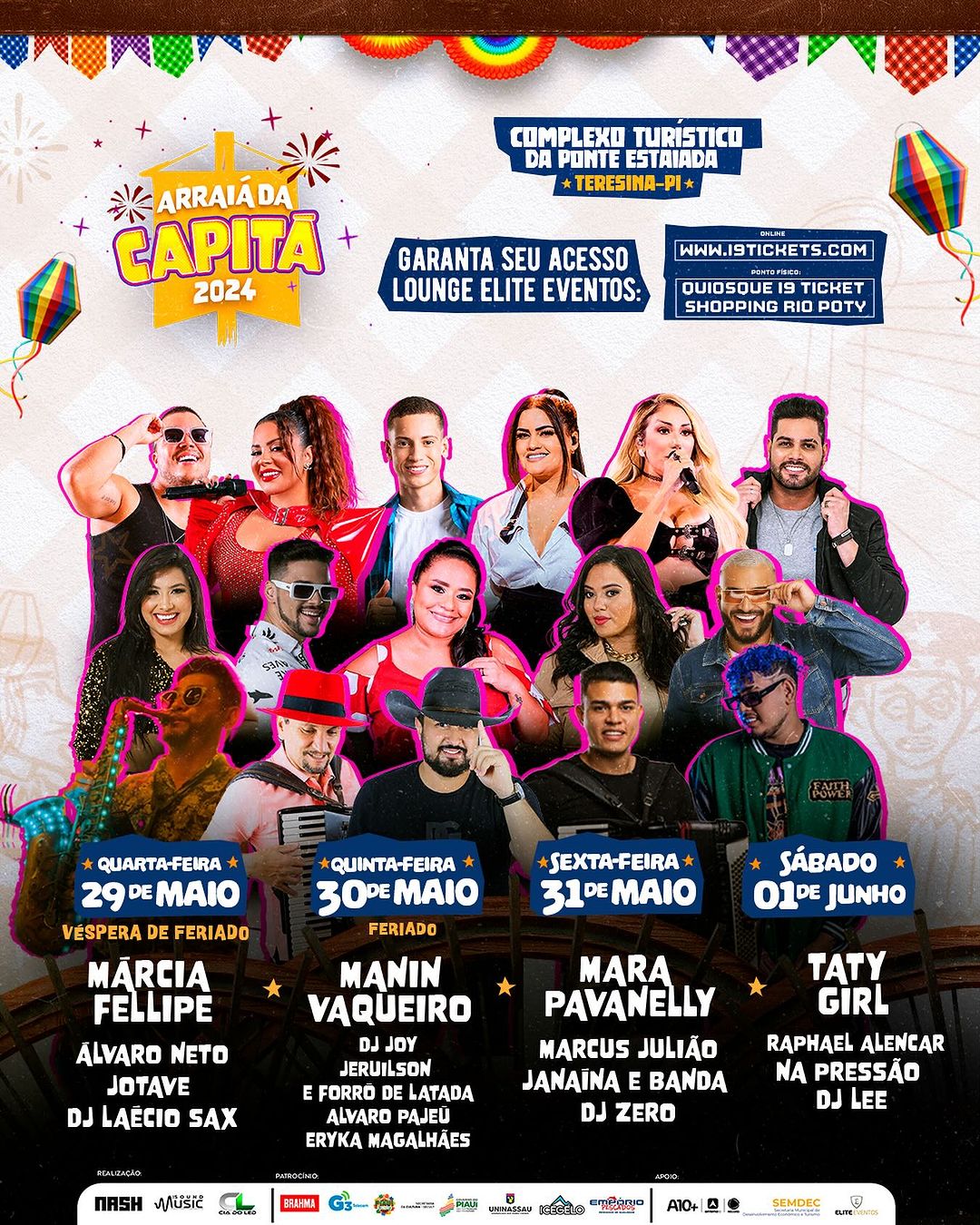 Dica Lupa 1: confira os eventos entre os dias 31 e 02 de junho no Piauí