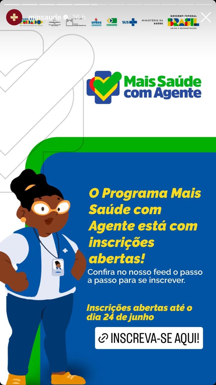 Sesapi alerta para prazo final das inscrições do Programa Mais Saúde com Agente