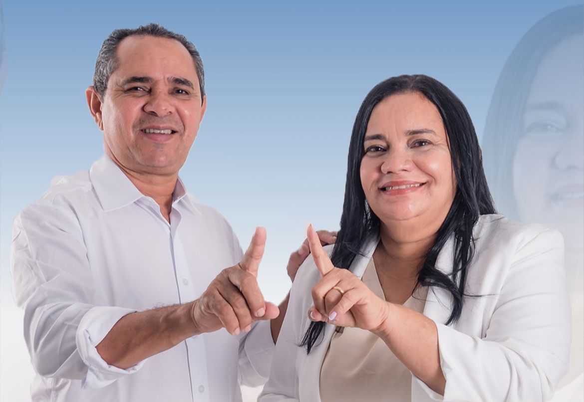 Prefeito Silzo Bezerra e a candidata a vice Lusinete Amorim - Foto: Reprodução/Instagram